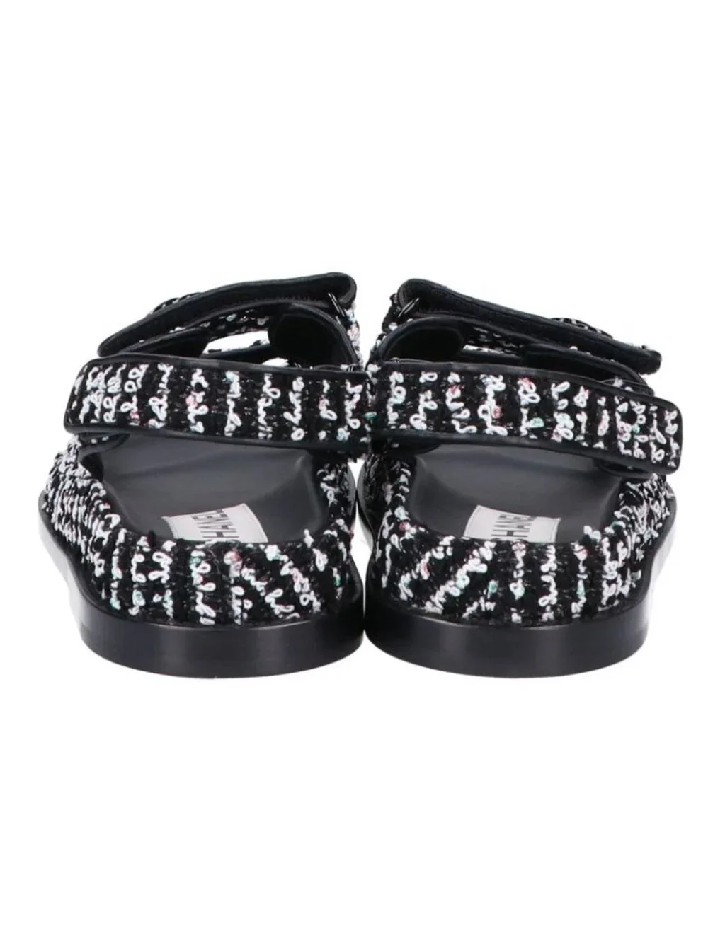 Chanel CC Logo Tweed Leather Flat 36c - Picture 4 of 10